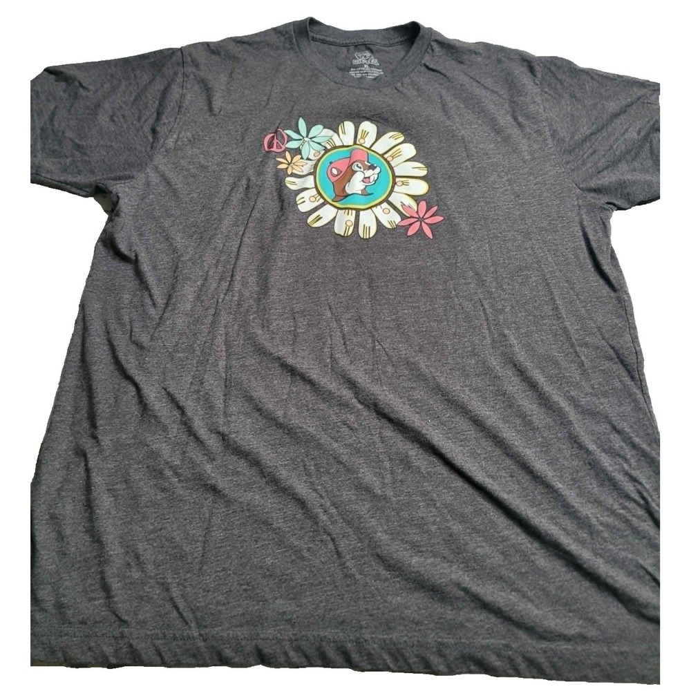 Bucee's Makes My Soul Shine Short Sleeve Gray T-Shirt Women's XL